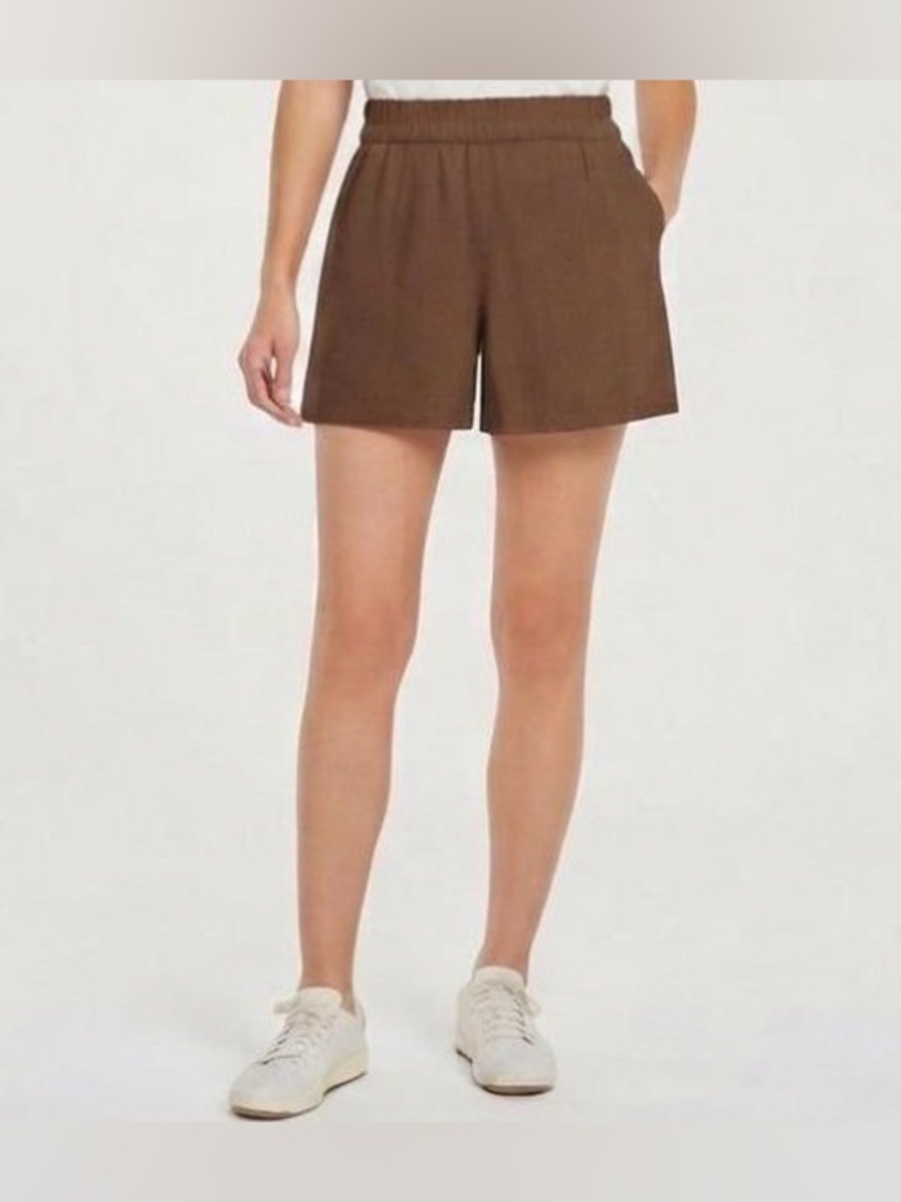Three dots ladies linen short